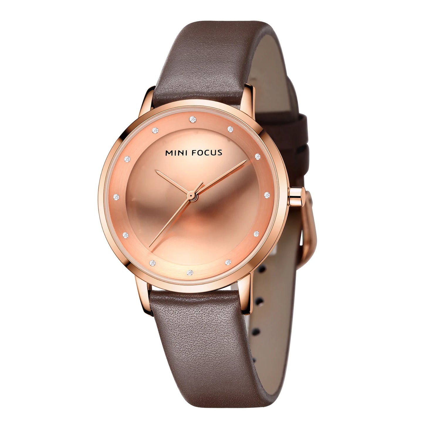 Montre Femme MINI FOCUS MF0332L Casual Women Wrist Watches Wholesale Simple Design Genuine Leather Strap Female Quartz Watch