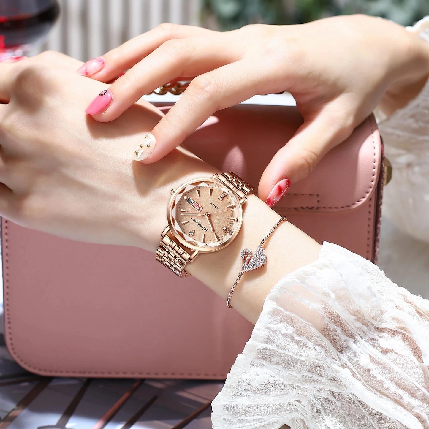 POEDAGAR 312 Jewelry for Women Watch High Quality Elegant Girl Bracelet Creative Quartz Business Watches Ladies Montre Femme