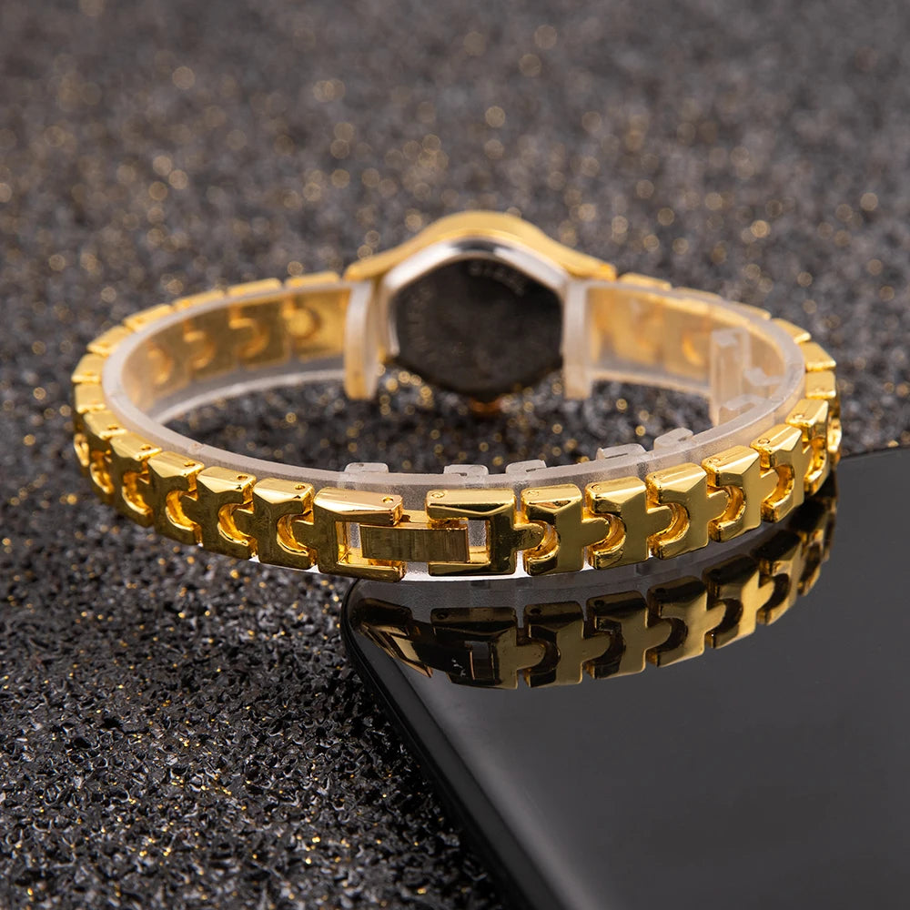 Simple élégant petites montres pour femmes marque de luxe montres en or pour femmes dames montres à Quartz pour les filles montre femme
