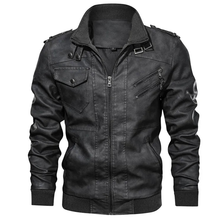 Veste Moto Premium Lencensa - Cuir Polyuréthane Biker Automne - Qualité Exceptionnelle