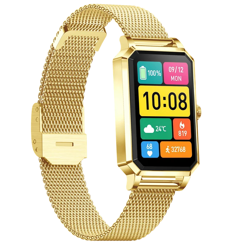 VALDUS 2025 Luxury Stainless Steel Fashion Smart Watch IP68 Waterproof BT Call Montre Connect Montre Femme Reloj NX2