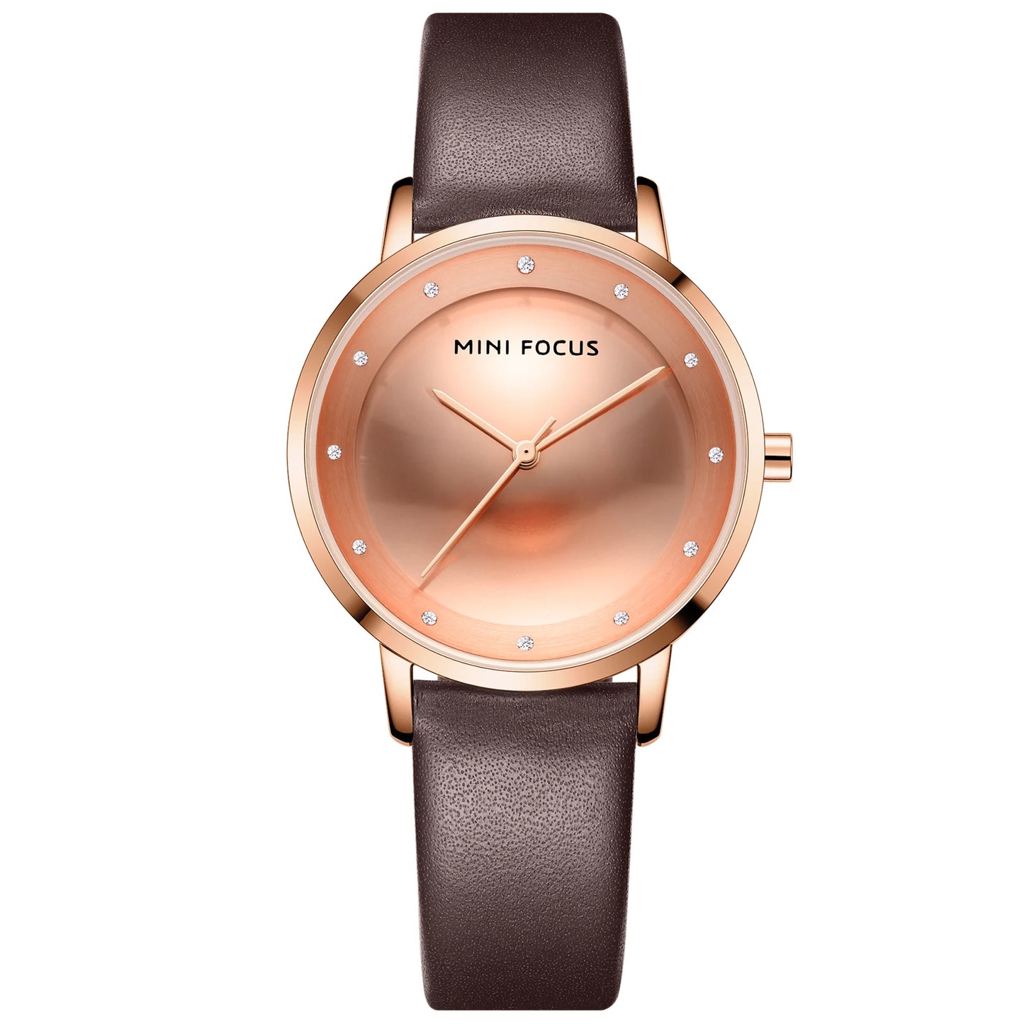 Montre Femme MINI FOCUS MF0332L Casual Women Wrist Watches Wholesale Simple Design Genuine Leather Strap Female Quartz Watch
