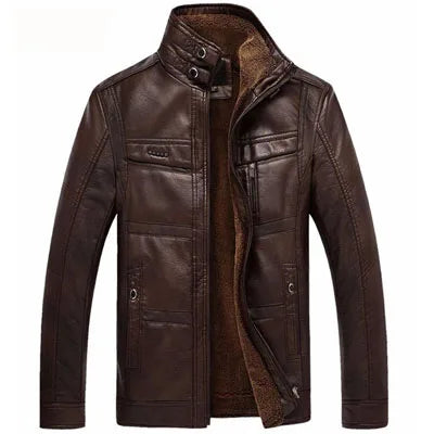 Veste Business Premium Lencensa - Cuir PU Fausse Fourrure - Qualité Exceptionnelle Hiver 2024