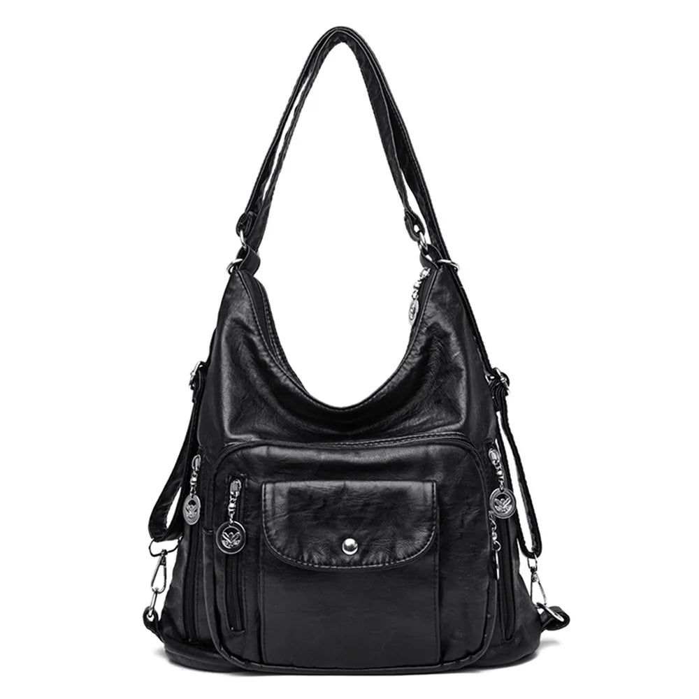 Sac à main en cuir de qualité pour femmes, fourre-tout de voyage de grande capacité, à bandoulière, décontracté, de styliste