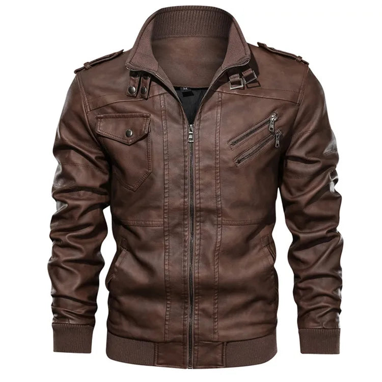 Veste Moto Premium Lencensa - Cuir Polyuréthane Biker Automne - Qualité Exceptionnelle