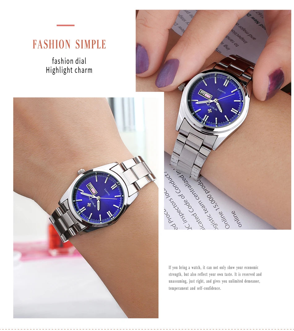 Montre Femme 2024 WWOOR mode dames montres étanche Quartz argent horloge femmes automatique Date robe Montre-bracelet Reloj Mujer