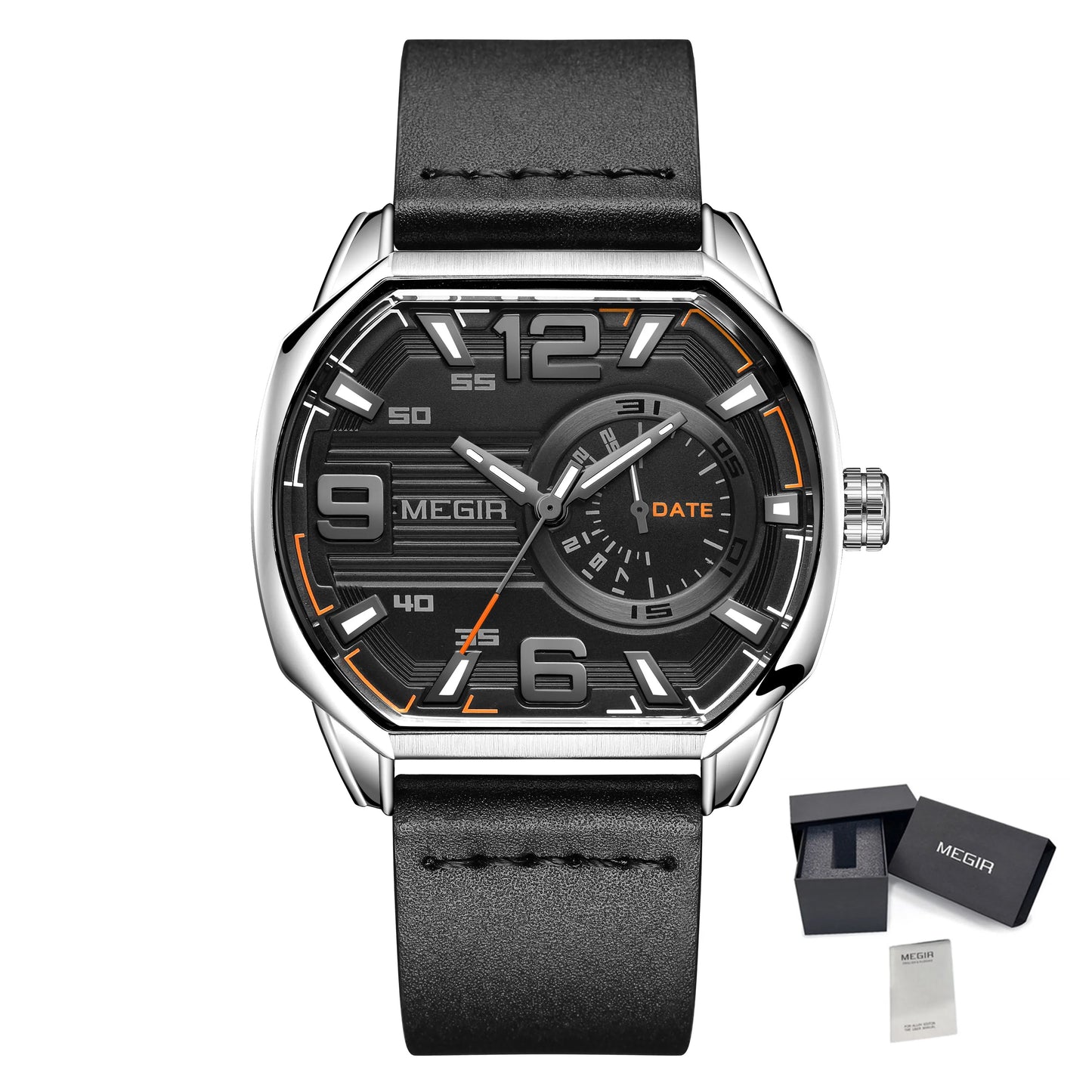 MEGIR 2201 Fashion Men Watches Top Luxury Sport Watch Calendar Luminous Quartz Watch Casual Man Wristwatch Clock Montre Homme