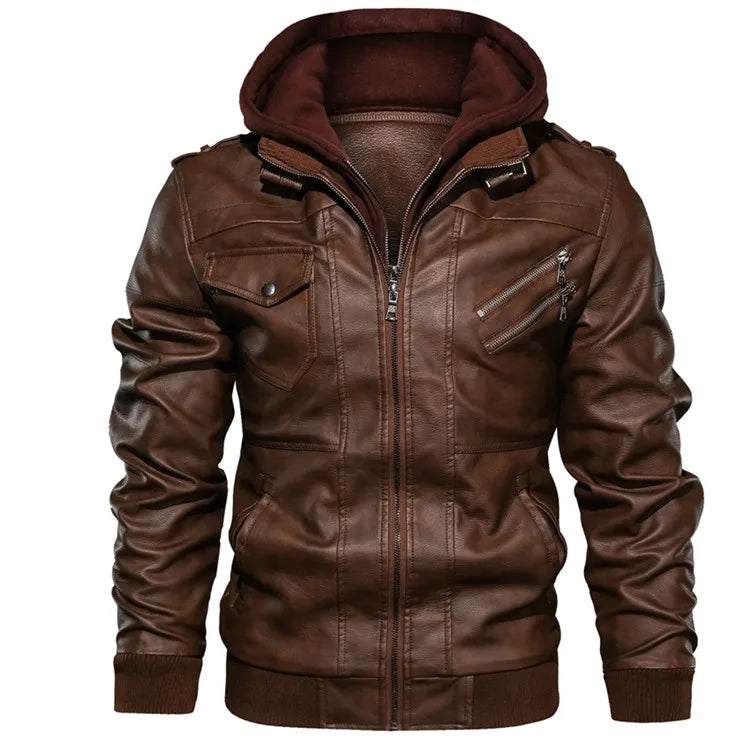 Veste Moto Premium Lencensa - Cuir Polyuréthane Biker Automne - Qualité Exceptionnelle