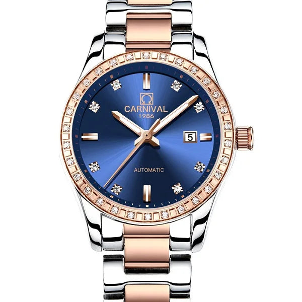 Montre femme 2025 carnaval Montre automatique femmes calendrier mode femmes montres lumineux étanche saphir Relogio feminino