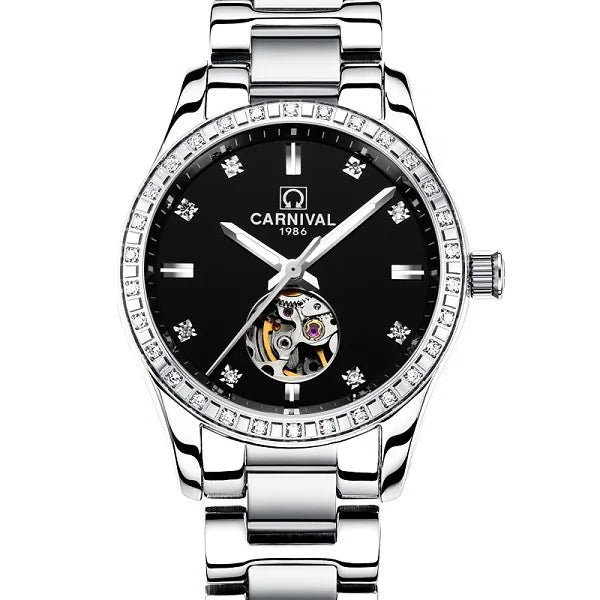 Montre femme 2025 carnaval Montre automatique femmes calendrier mode femmes montres lumineux étanche saphir Relogio feminino