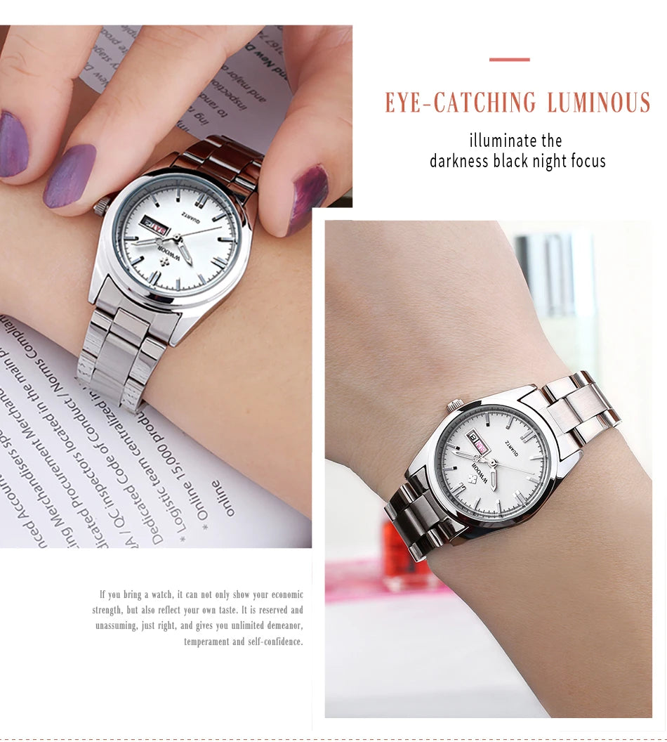 Montre Femme 2024 WWOOR mode dames montres étanche Quartz argent horloge femmes automatique Date robe Montre-bracelet Reloj Mujer