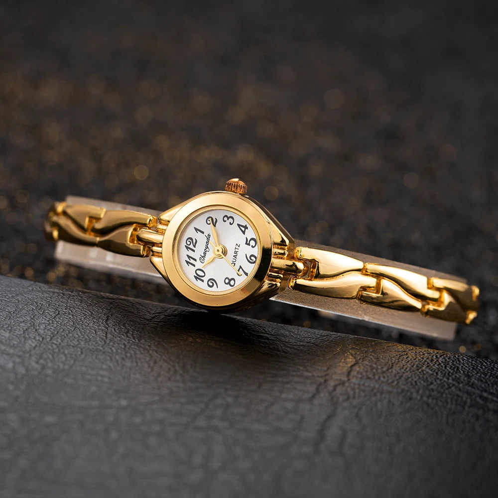 Simple élégant petites montres pour femmes marque de luxe montres en or pour femmes dames montres à Quartz pour les filles montre femme