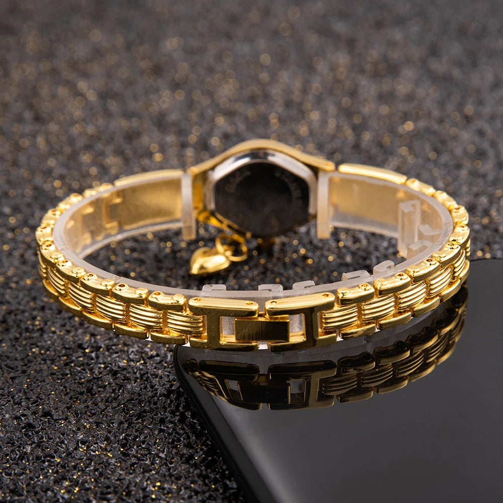 Simple élégant petites montres pour femmes marque de luxe montres en or pour femmes dames montres à Quartz pour les filles montre femme