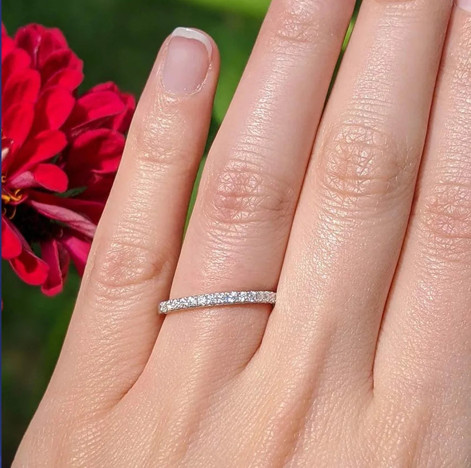 Bague Moissanite 0.27ct Or Rose 18K - Coupe Excellente Certifiée