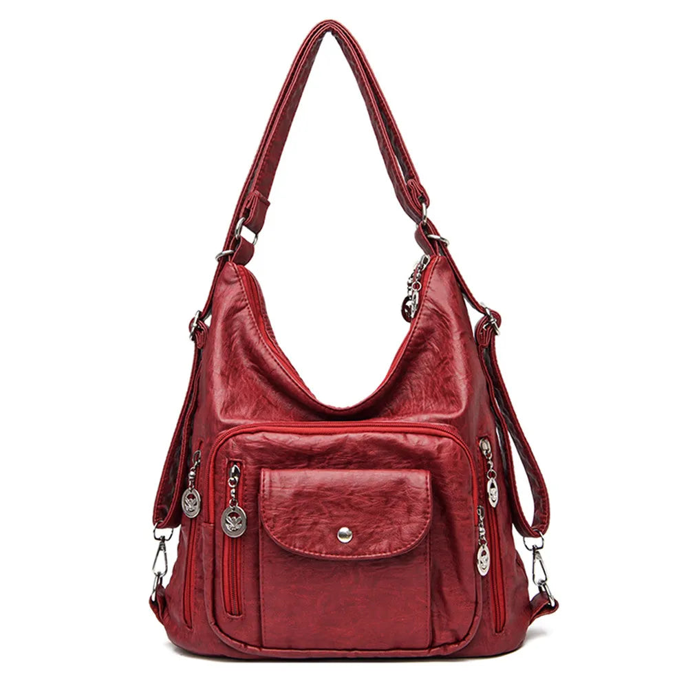 Sac à main en cuir de qualité pour femmes, fourre-tout de voyage de grande capacité, à bandoulière, décontracté, de styliste