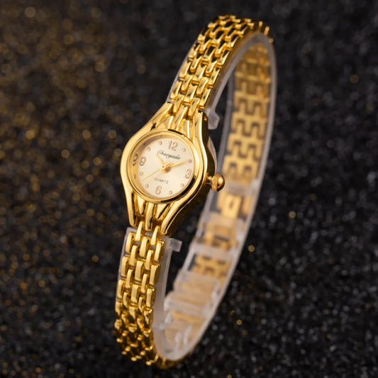 Simple élégant petites montres pour femmes marque de luxe montres en or pour femmes dames montres à Quartz pour les filles montre femme