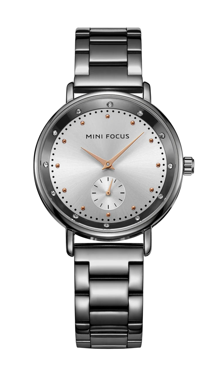 Montre Femme Mini Focus MF0037L Fashion Women Dress Watches Rose Gold Stainless Steel Band Waterproof Ladies Quartz Watch