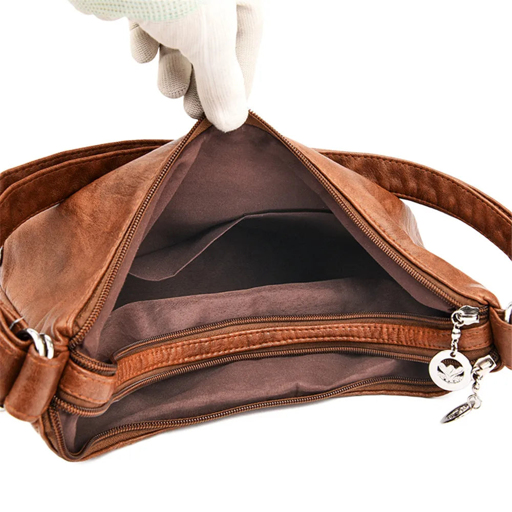 Sac à main en cuir de qualité pour femmes, fourre-tout de voyage de grande capacité, à bandoulière, décontracté, de styliste