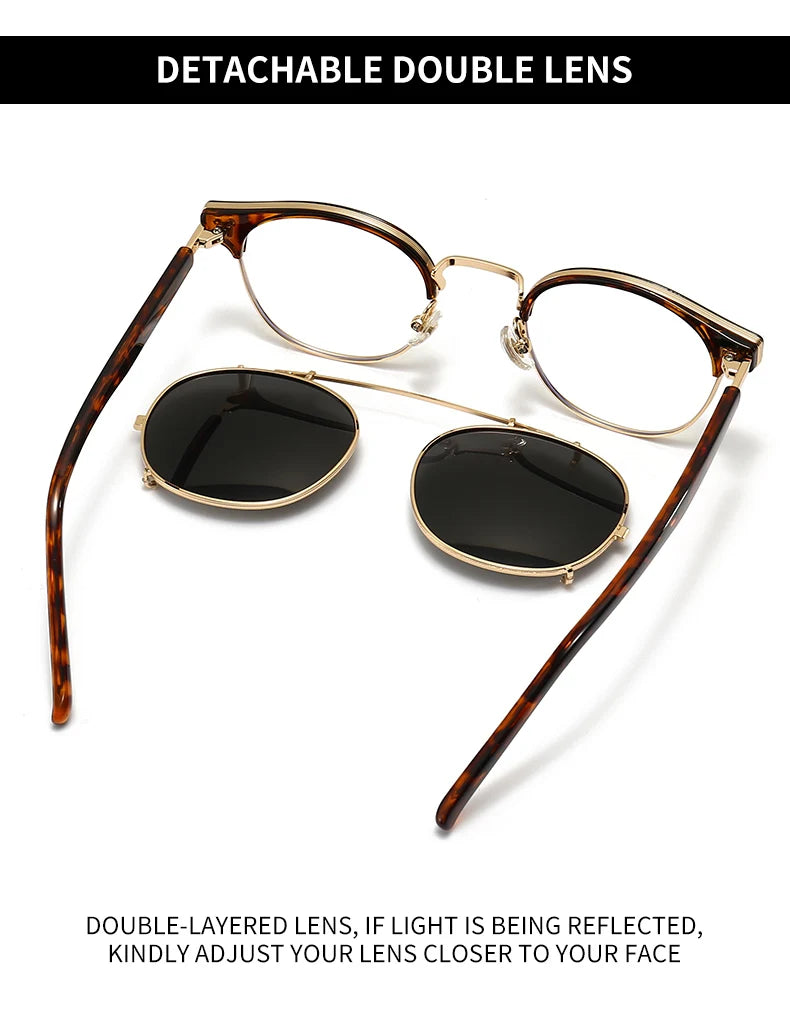 Lunettes de Soleil GCV Steampunk - Double Couche Amovible Polarisées UV400 - Lencensa 
