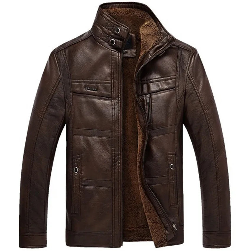 Veste Business Premium Lencensa - Cuir PU Fausse Fourrure - Qualité Exceptionnelle Hiver 2024