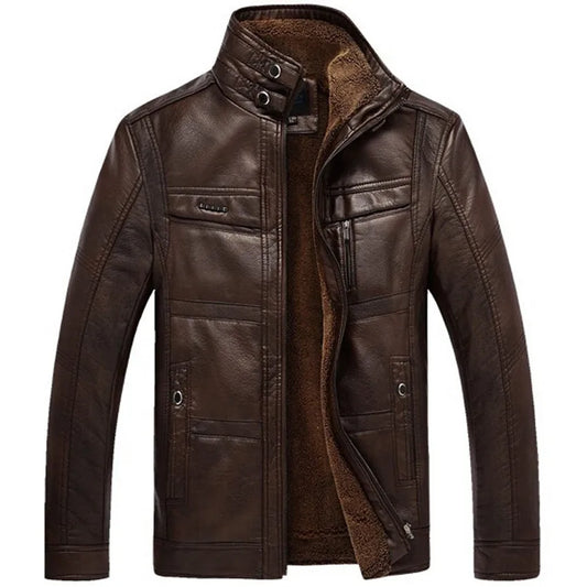 Veste Business Premium Lencensa - Cuir PU Fausse Fourrure - Qualité Exceptionnelle Hiver 2024 - Lencensa 
