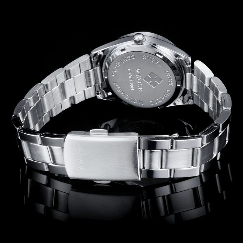 Montre Femme 2024 WWOOR mode dames montres étanche Quartz argent horloge femmes automatique Date robe Montre-bracelet Reloj Mujer