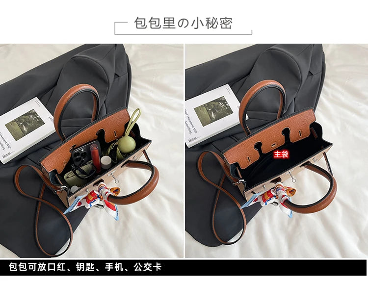 Sac à main de luxe léger et Portable pour femmes, sac à main de tempérament pratique, multifonctionnel, polyvalent, grande capacité, mode Simple - Lencensa 