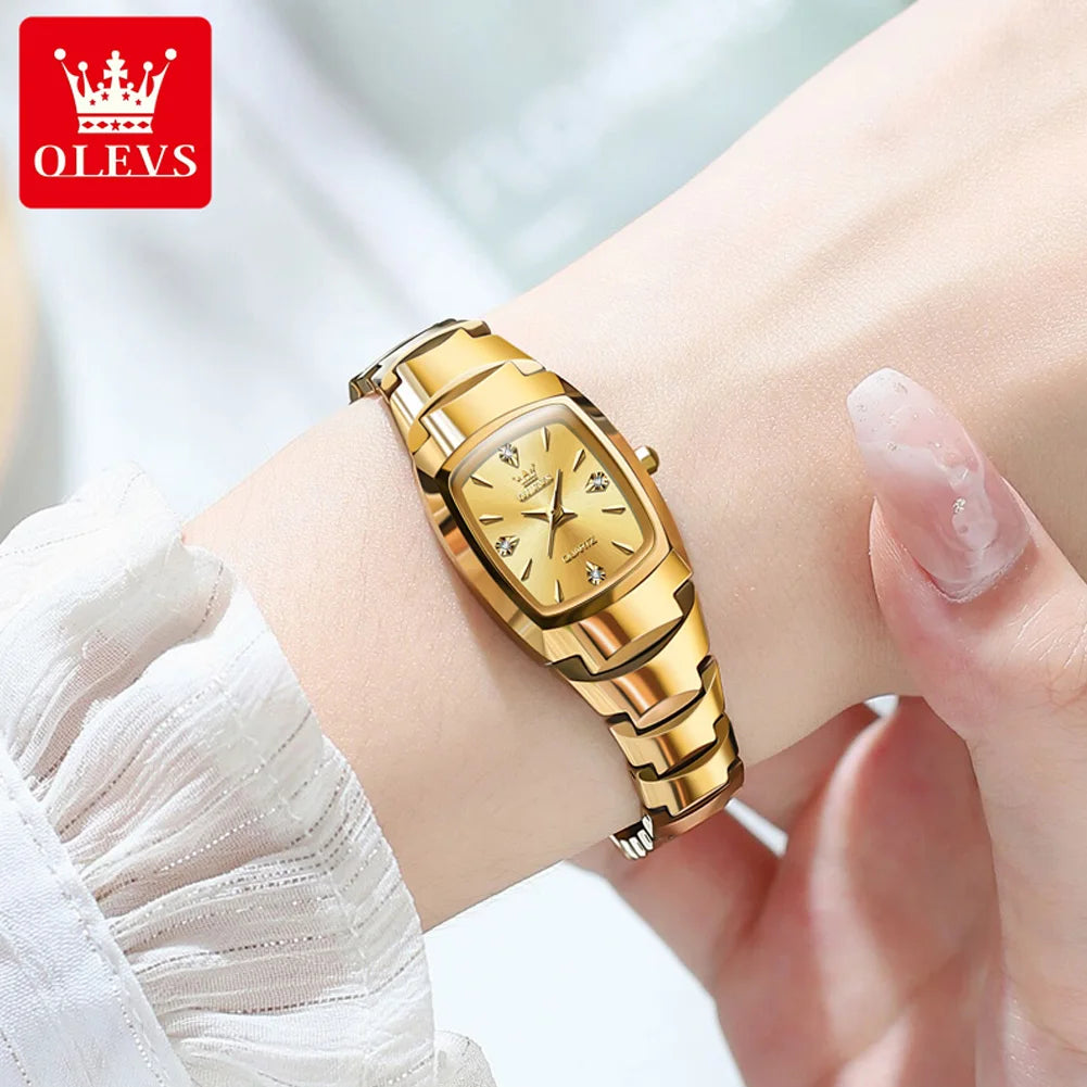 OLEVS 7006 Montres pour Femmes Top marque de luxe Original Quartz Montres Femmes étanche boîtier en acier tungstène bracelet lumineux Date