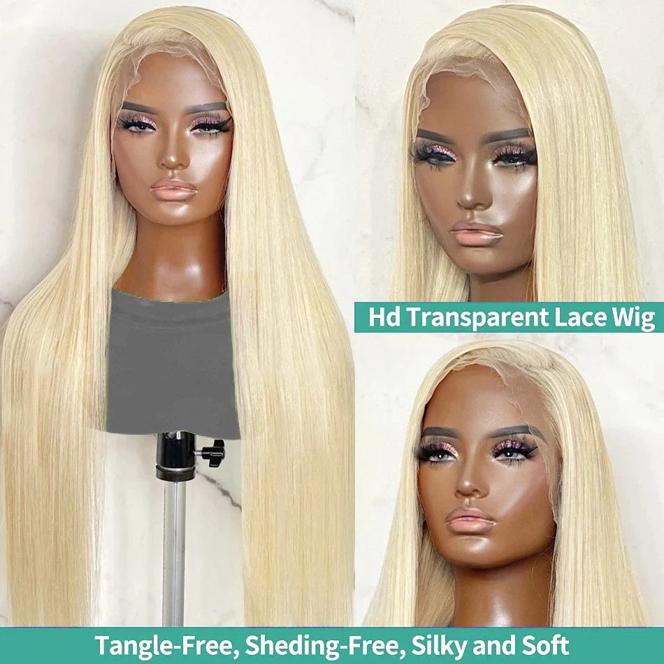 Perruque Lace Front Wig brésilienne naturelle lisse-Sophia, blond 613, 13x6, 13x4, perruque Lace Frmetals transparente, pour femmes africaines