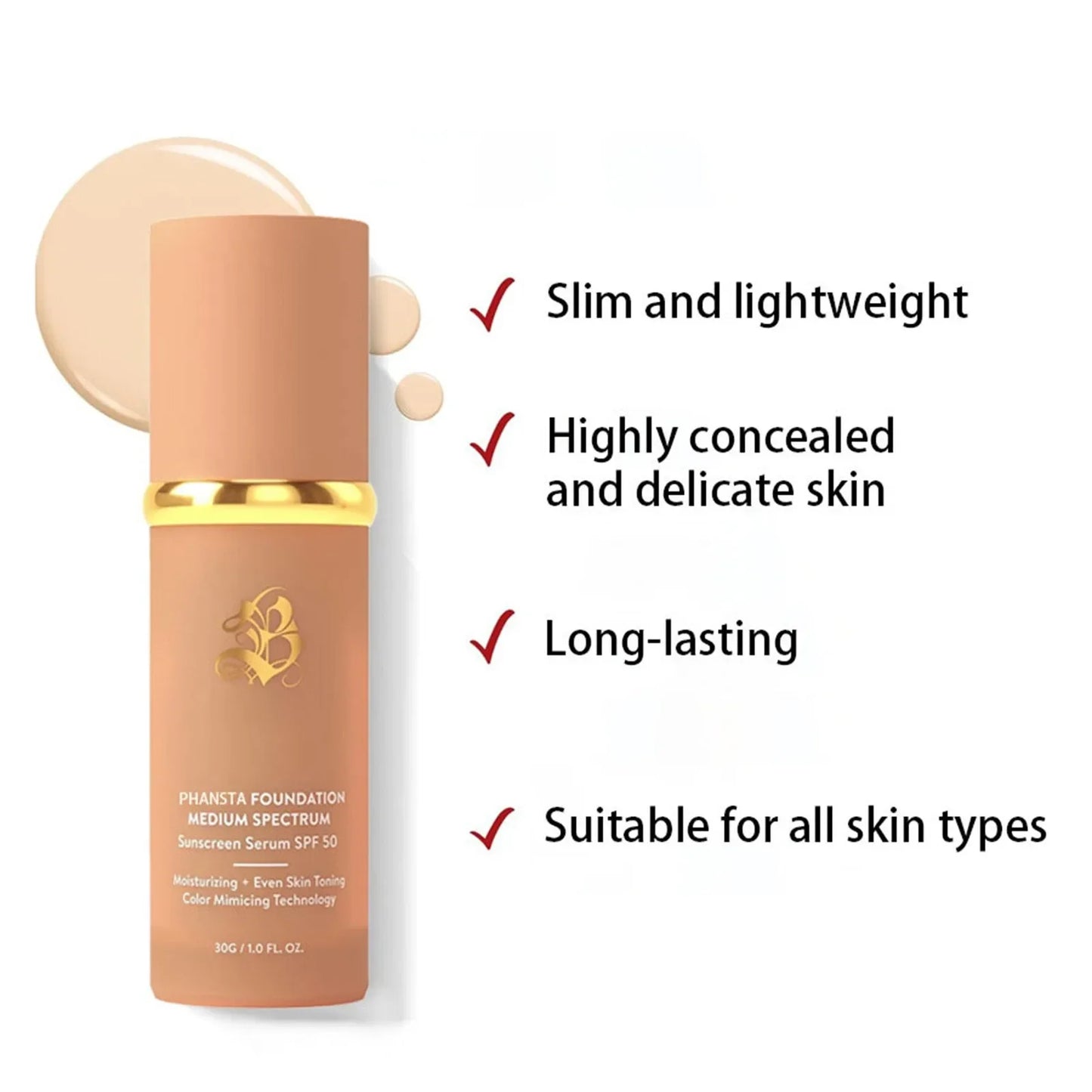 Fond de teint magique 4 en 1, liquide à couleur changeante, doux, mat, Base de maquillage hydratante longue durée, maquiagem Spf 50