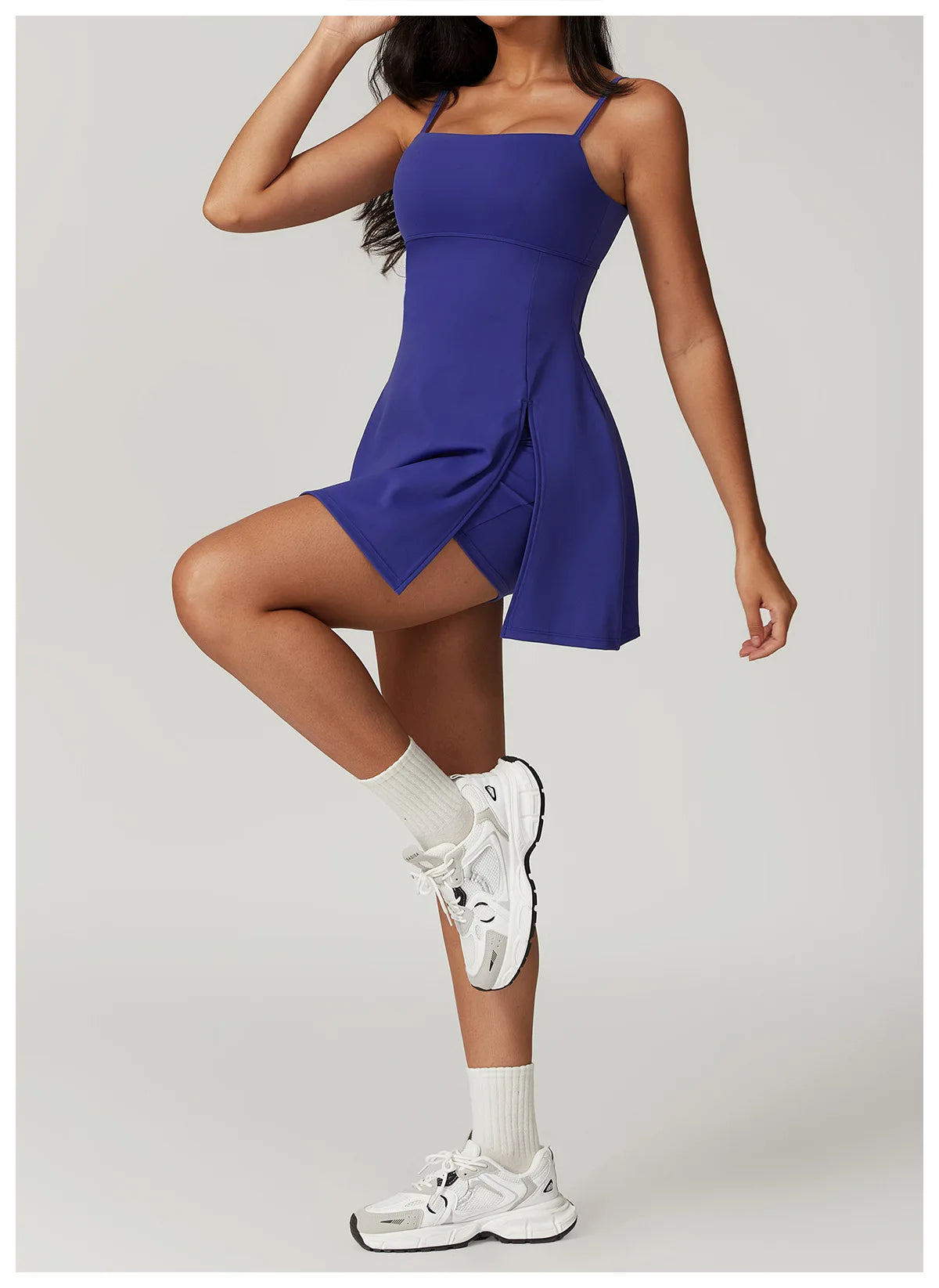 Robe Tennis Femme 2025 avec Short Intégré - Tenue Sport Badminton Golf - Lencensa 