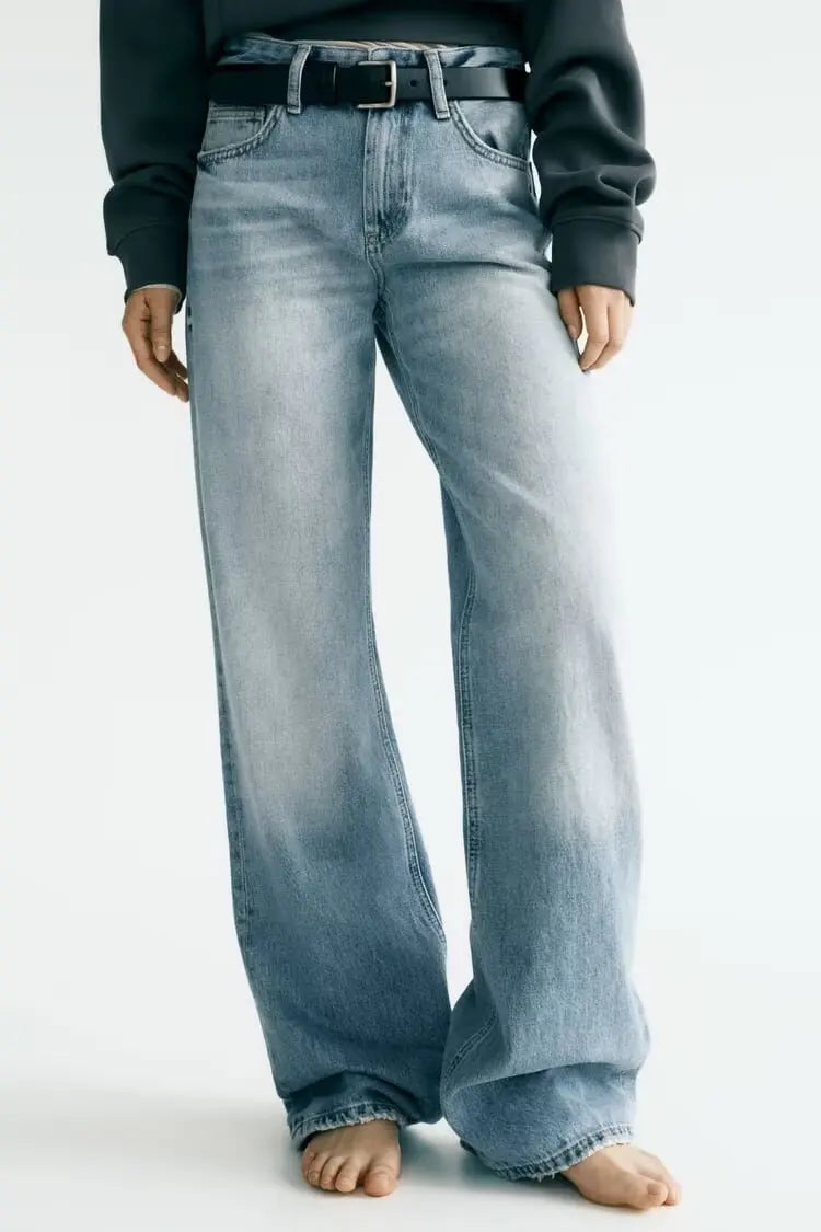 Jean Premium Femme Z1975 - Denim Haute Qualité Taille Droite Y2K 2025