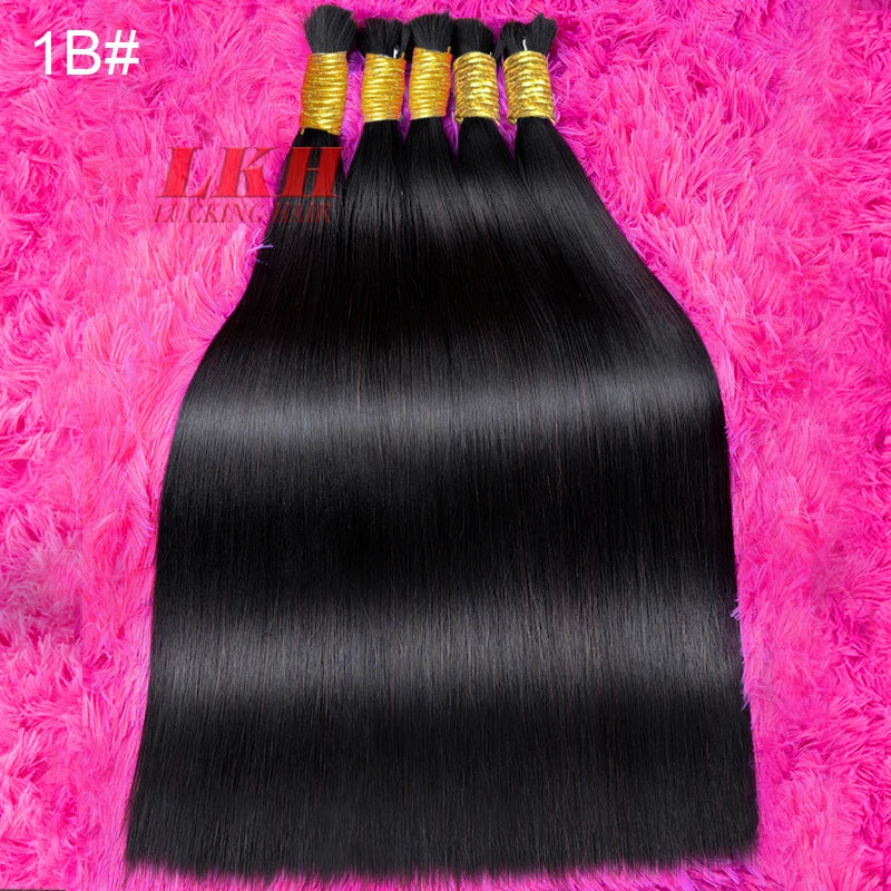 Perruque Cheveux Indiens Humains Bouclés pour Tressage, Extensions de Cheveux Humains, Deep At Wave, 100% Vrac