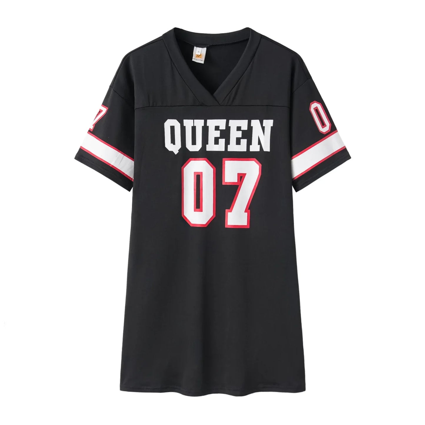 T-shirt Femme Col V Imprimé - Haut Décontracté Été