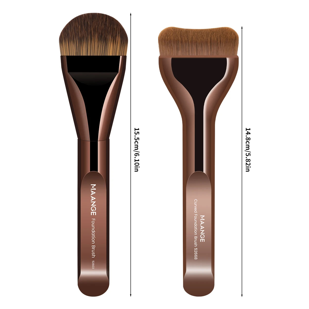 MAANGE – ensemble de pinceaux de maquillage pour fond de teint, 2 pièces, brosse pour masque supérieur Ultra fin pour crème liquide, mélange de cosmétiques, outil de beauté, cadeau Premium
