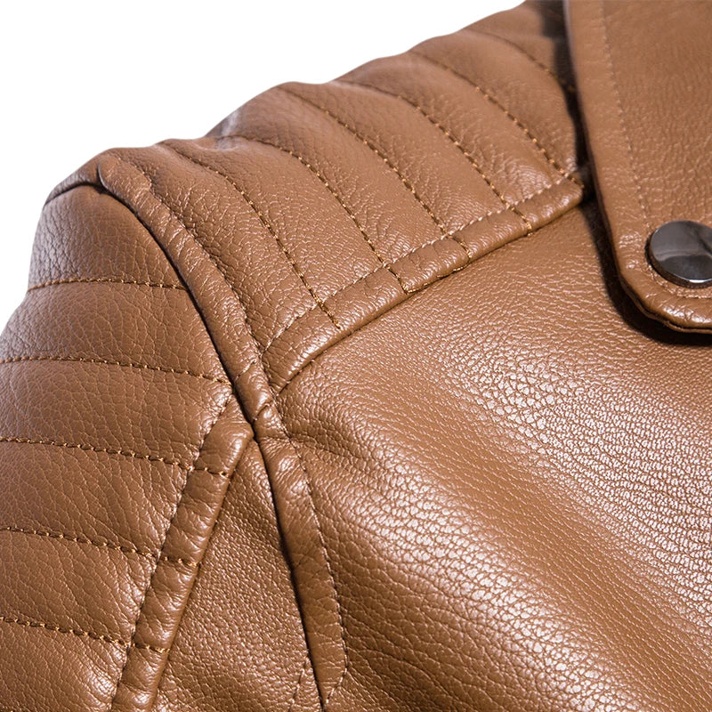 Manteau Cuir Premium Lencensa - Veste Moto Tactique Imperméable - Qualité Exceptionnelle - Lencensa 