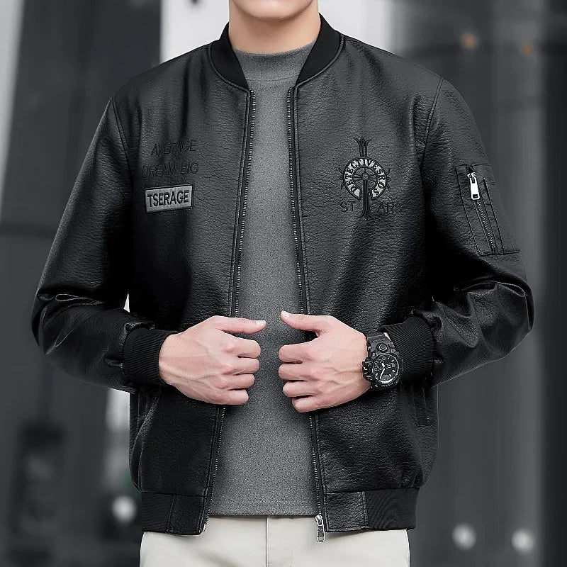 Veste en peluche épaisse pour hommes, de haute qualité, à la mode, belle veste en simili cuir, confortable et chaude, nouvelle collection