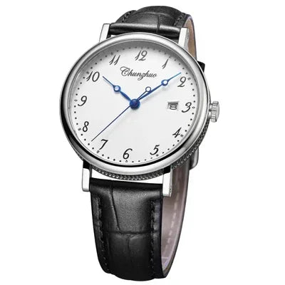 Montre à quartz ultra-plate pour hommes, mouvement d'anticorps contractés, 38mm, acier inoxydable importé du 10/2019 sur