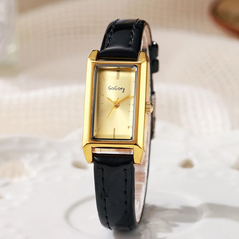 Montres de luxe pour femmes rétro Femme Montre dames ceinture noir Quartz montres Montre Femme Relogio Feminino cadeaux