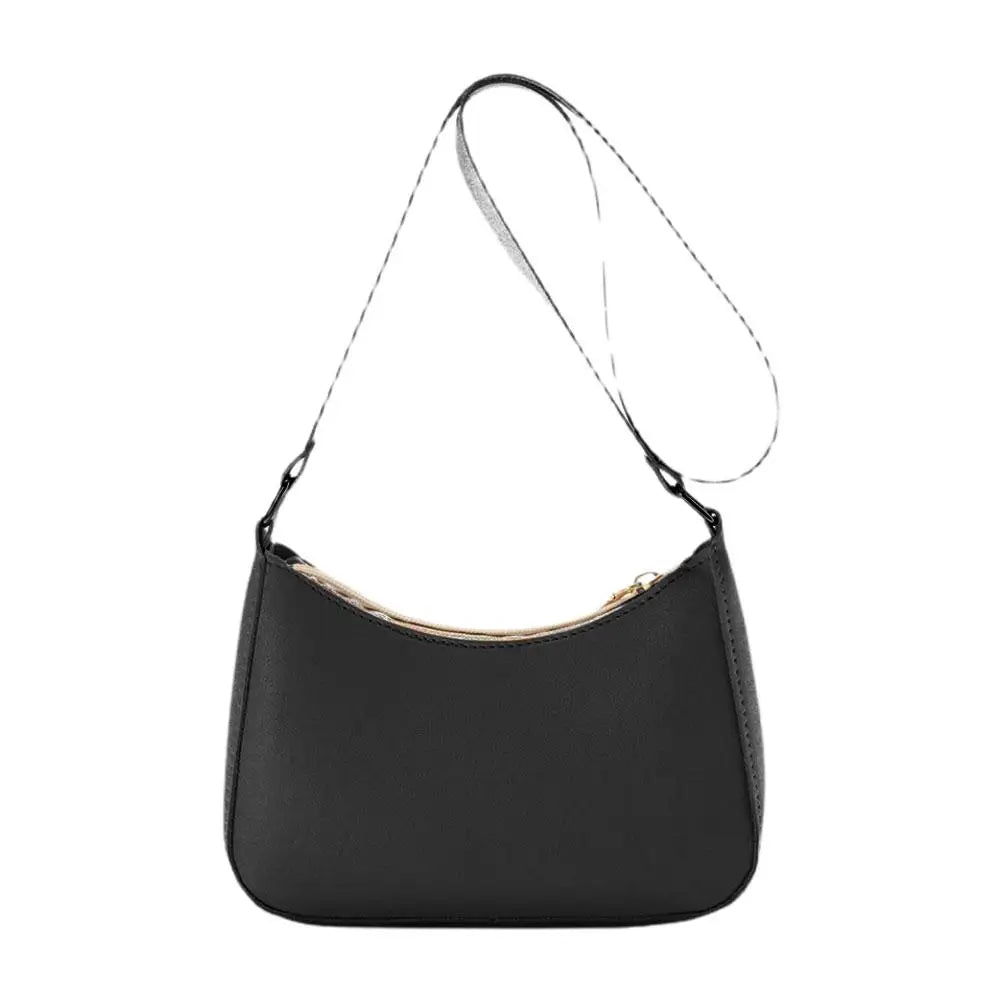 Nouveaux sacs à main de mode pour femmes rétro couleur unie en cuir PU épaule sous les bras sac décontracté femmes Hobos sacs à main sac à main femme - Lencensa 