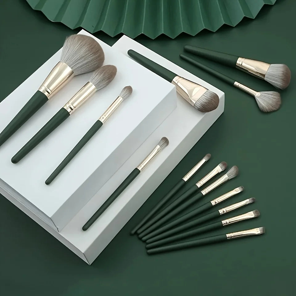 Ensemble de pinceaux de maquillage 14 pièces, poils en Nylon doux, pinceau de fond de teint, pinceau de fard à paupières, ensemble de pinceaux de maquillage multifonctions de voyage