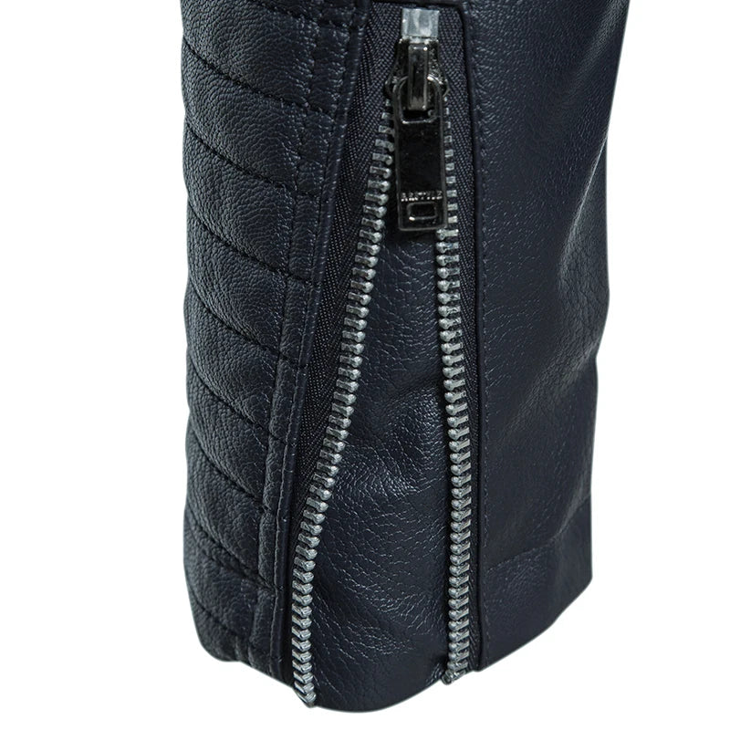 Manteau Cuir Premium Lencensa - Veste Moto Tactique Imperméable - Qualité Exceptionnelle - Lencensa 