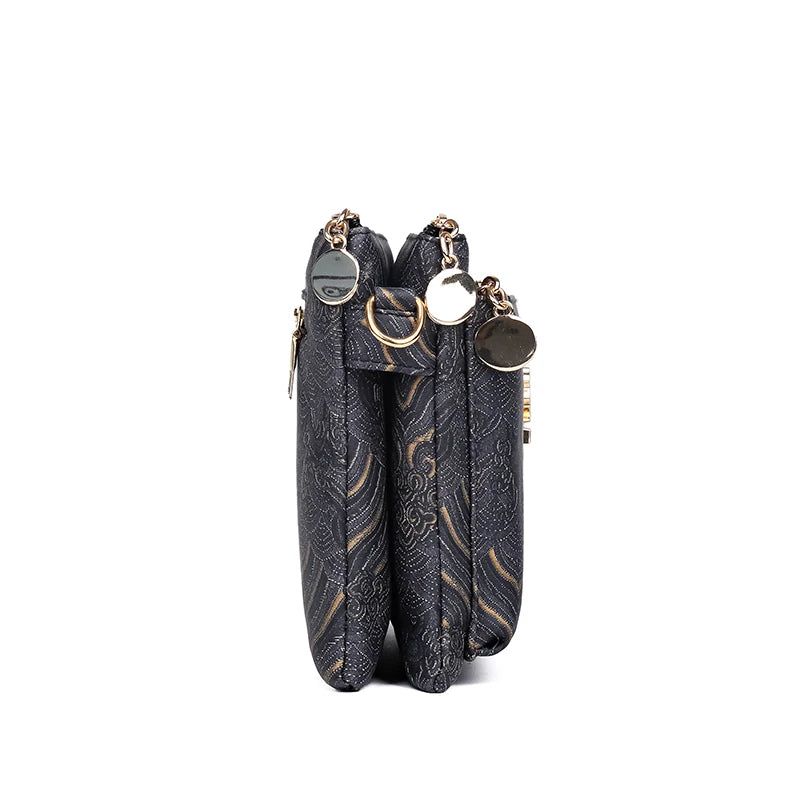 Sac à Main en Cuir de Luxe pour Femme, Sacoche de Marque Authentique, de Styliste, à Bandoulière, Multicouche, 03 Utilisation