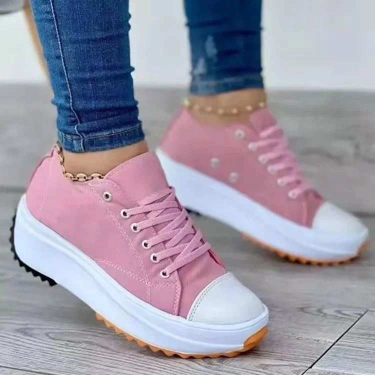 Lencensa - Chaussures Femme Premium | Baskets Toile Décontractées de Qualité Supérieure