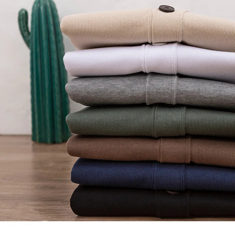 Cardigan Homme BROWON - Pull Col V 80% Coton Mode Coréenne - Lencensa 