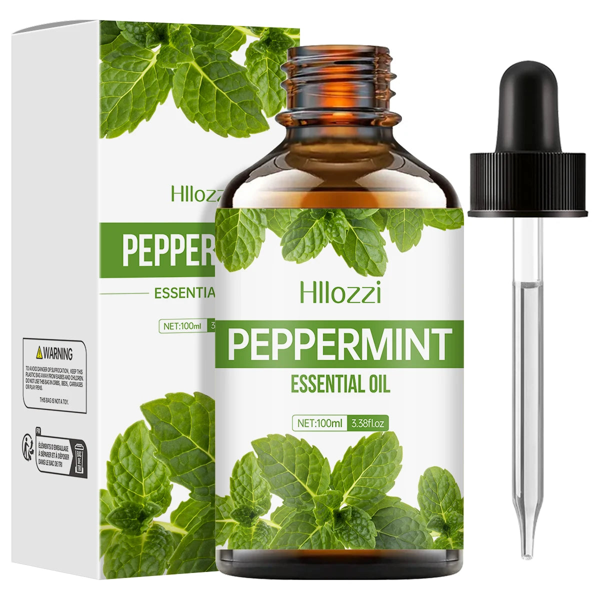 Huile Essentielle Menthe Poivrée 10ml - Soin Visage Corps Aromathérapie - Lencensa 