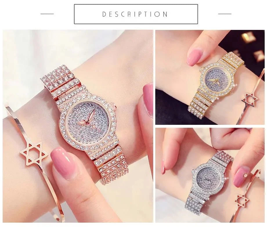 Montre Lencensa - Quartz Dorée Femme de Luxe, Élégance Intemporelle