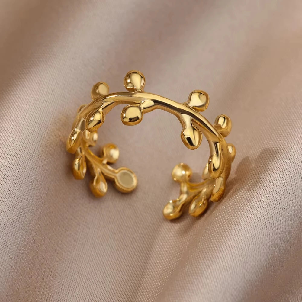 Bagues géométriques en acier inoxydable et Zircon pour femmes, bijoux de luxe, mauvais œil, couleur or, réglables, tendance, cadeau esthétique de mariage