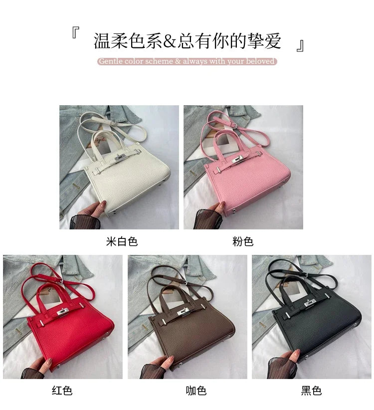 Sac messager élégant pour femme – Sac fourre-tout en cuir de marque de luxe avec sangle réglable