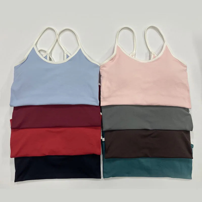 Ensemble Yoga Femme Seamless - Legging + Brassière Anti-Choc Bretelles Croisées - Lencensa 